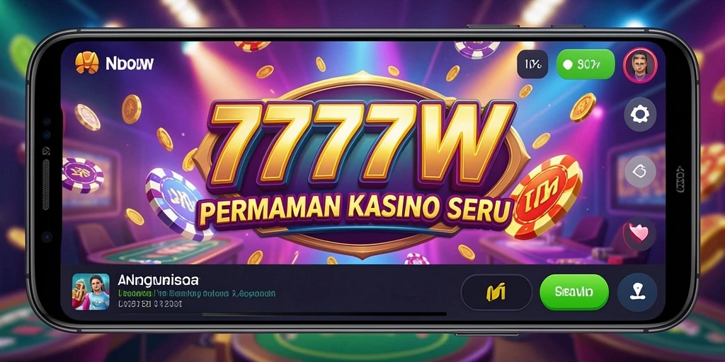 Screenshot utama 7777W yang menampilkan gameplay menarik dan interaktif dari permainan Kasino.