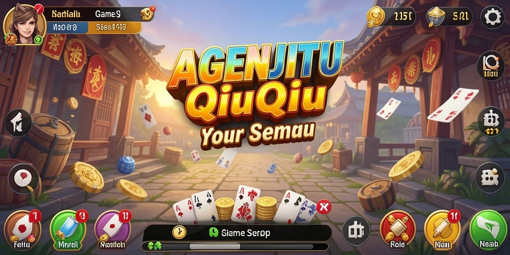 Tampilan menarik dari permainan QiuQiu di AGENJITU.