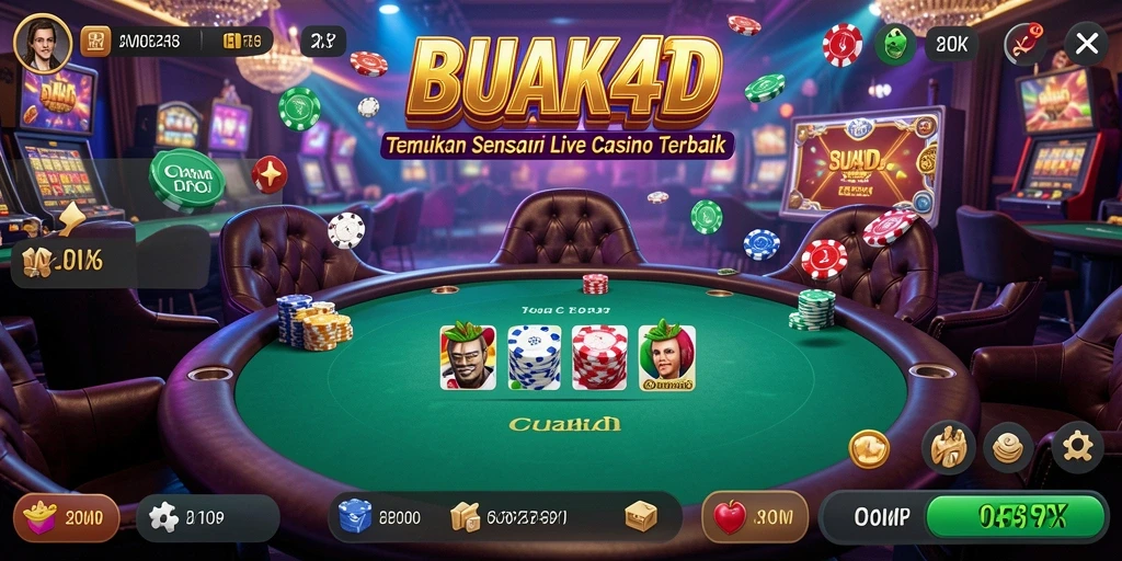 Tampilan gameplay Live Casino yang memukau dan interaktif.