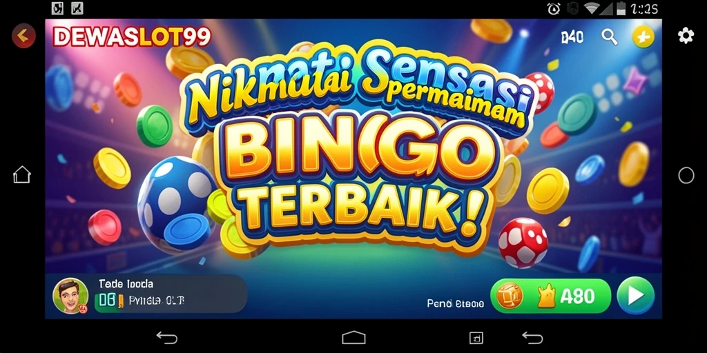 Screenshot DEWASLOT99 menampilkan gameplay Bingo yang seru dan dinamis.