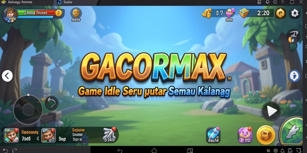 Screenshot GACORMAX menunjukkan karakter sedang beraksi dalam game Idle.