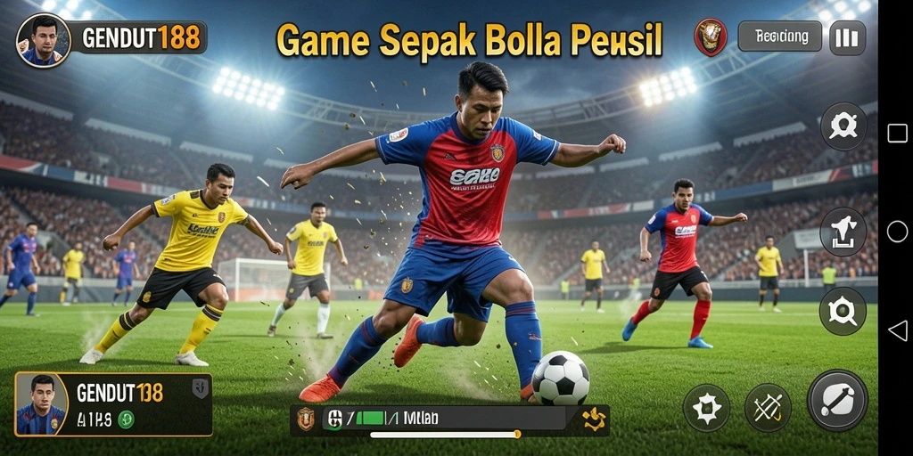 Tangkapan layar GENDUT188 menunjukkan aksi seru dalam permainan sepak bola.