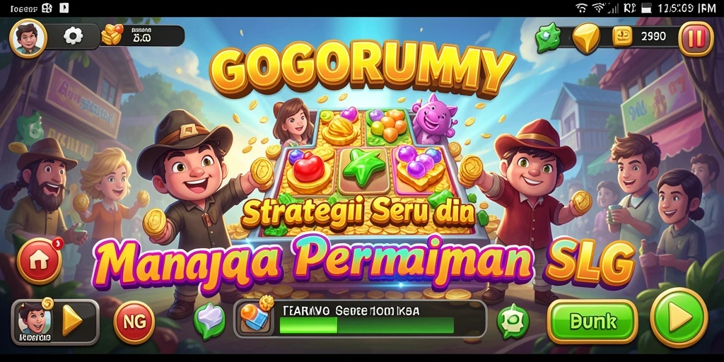 Screenshot gameplay GOGORUMMY yang menampilkan strategi menarik di dunia SLG.