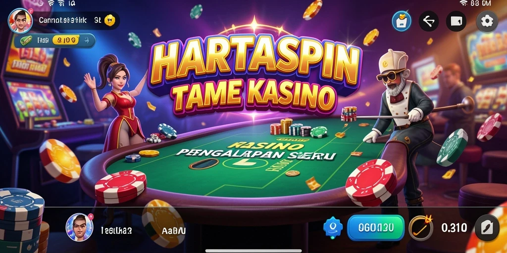 Tampilan gameplay HARTASPIN yang menawan dan interaktif.