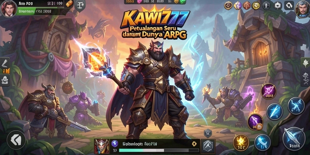 Menampilkan aksi pertempuran seru dalam KAWI777 di dunia ARPG.