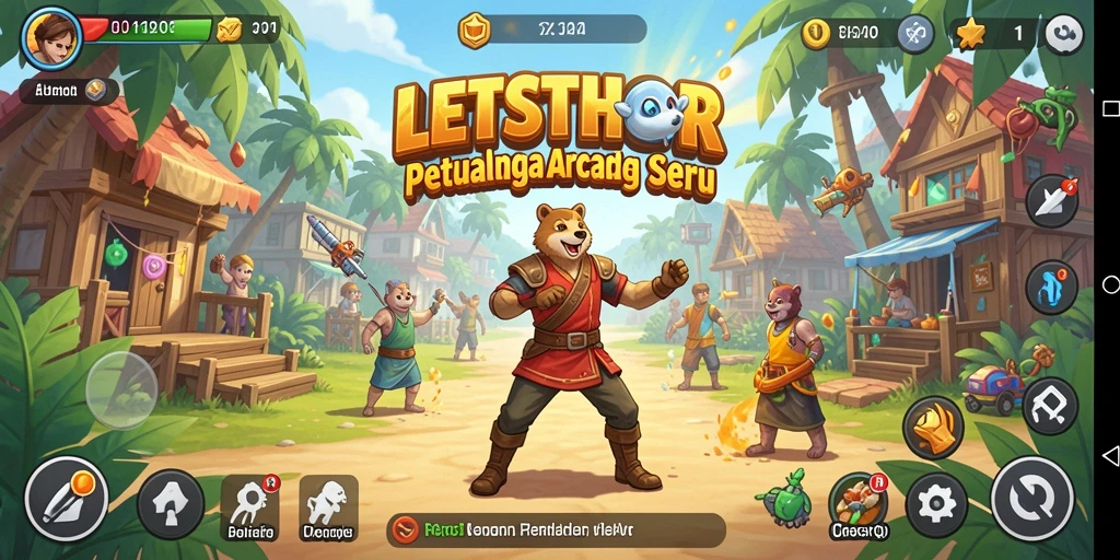 Gamer intens beraksi dalam gameplay seru LETSTHOR.