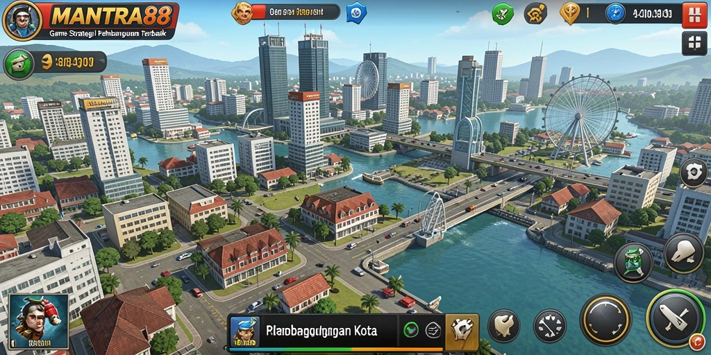 Tampilan menarik dari gameplay MANTRA88 dengan berbagai strategi pembangunan.