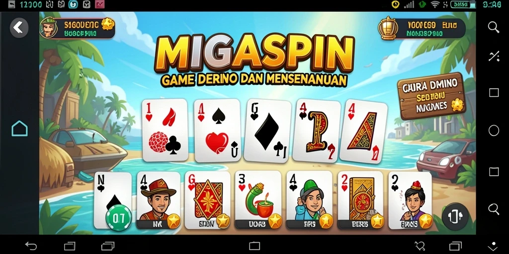 Tampilan gameplay MIGASPIN yang menarik dan interaktif.