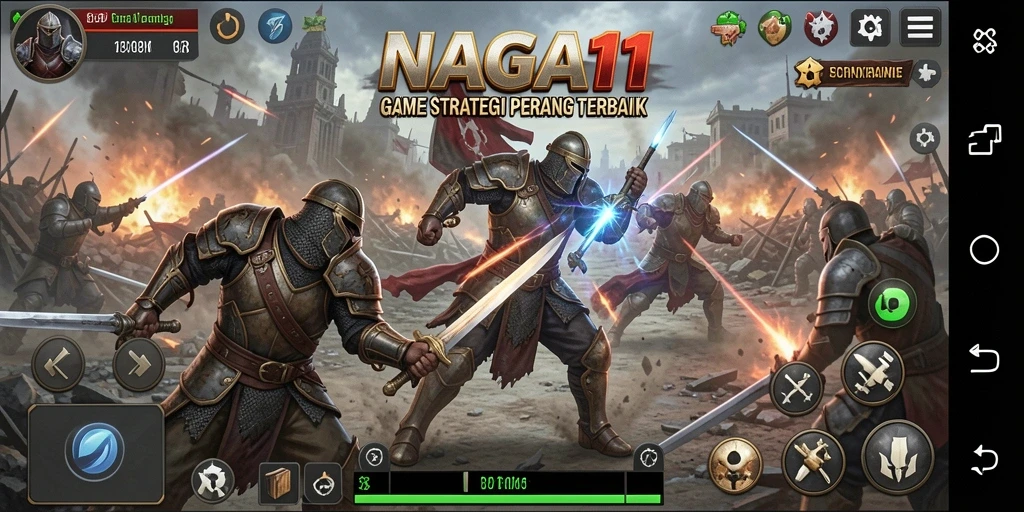 Screenshot menunjukkan pertempuran epik dalam NAGA11 dengan strategi yang mendebarkan.