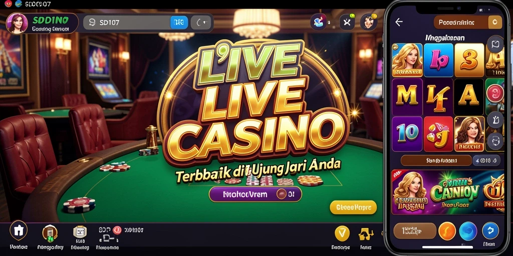 Screenshot gameplay SD107 menampilkan transaksi Live Casino yang mengasyikkan.
