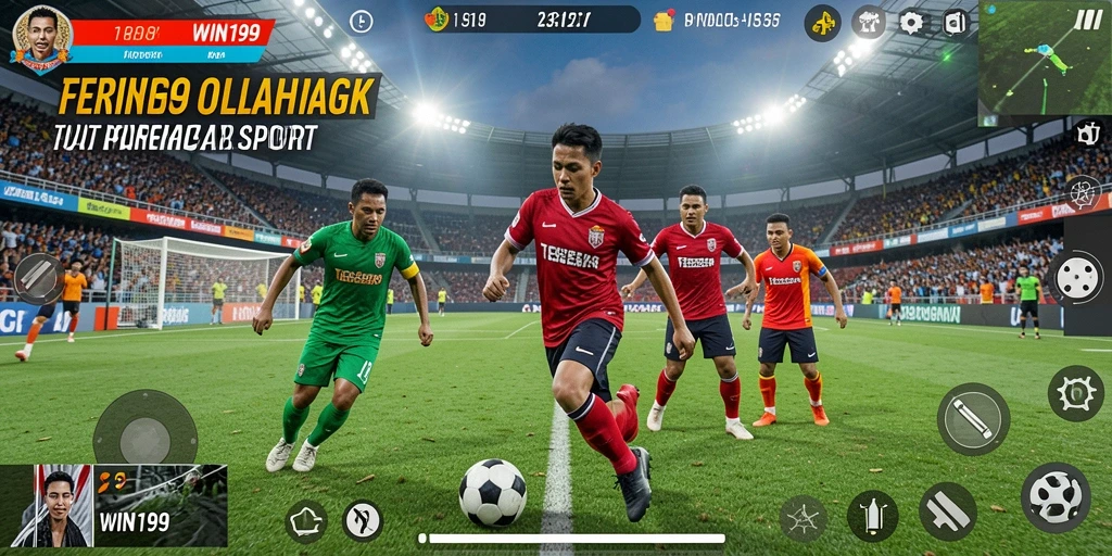 Tampilan screenshot utama WIN199 menampilkan aksi seru dalam permainan olahraga.